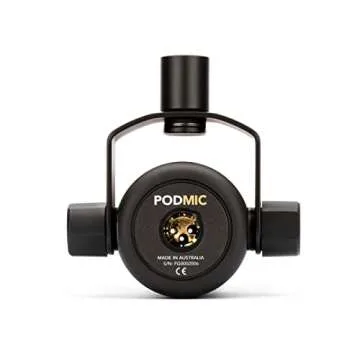 Rode 2X PodMic Dynamic Podcasting Microphones Bundle with 2X Broadcast Arms with Internal Springs and Integrated 10' XLR Cables, 2X High-Performance Closed-Back Studio Monitor Headphones (6 Products)