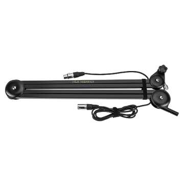 Rode 2X PodMic Dynamic Podcasting Microphones Bundle with 2X Broadcast Arms with Internal Springs and Integrated 10' XLR Cables, 2X High-Performance Closed-Back Studio Monitor Headphones (6 Products)