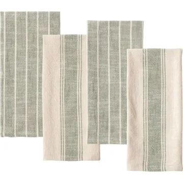 KAF Home Natural Rustic Farmhouse Slubbed Kitchen Towel | 100% Cotton Dish Towel, 18 x 28 Inches | S...