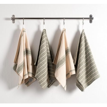 Stylish KAF Home Natural Farmhouse Kitchen Towels - Set of 4