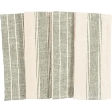 Stylish KAF Home Natural Farmhouse Kitchen Towels - Set of 4