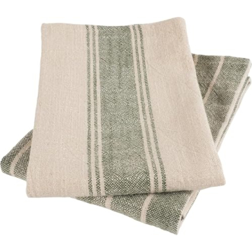 Stylish KAF Home Natural Farmhouse Kitchen Towels - Set of 4