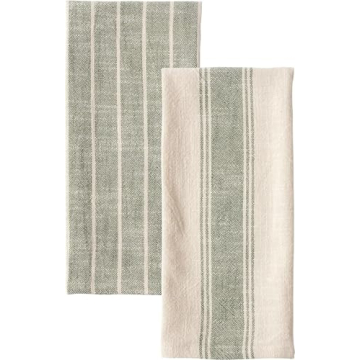 Stylish KAF Home Natural Farmhouse Kitchen Towels - Set of 4