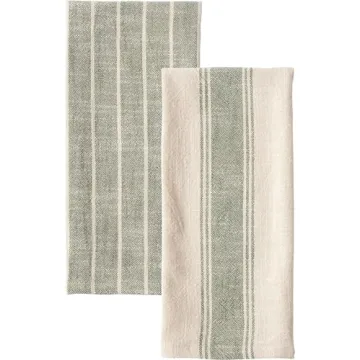 Stylish KAF Home Natural Farmhouse Kitchen Towels - Set of 4
