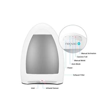 NeoVac Elite- Touchless Stationary Vacuum- White