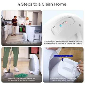 NeoVac Elite- Touchless Stationary Vacuum- White