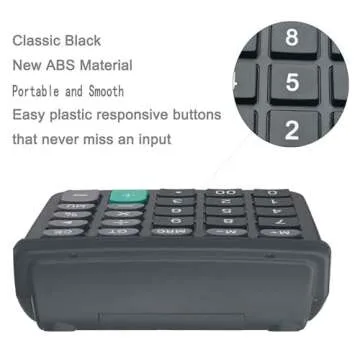 BESTWYA Dual Power Handheld Desk Calculator - Large Display