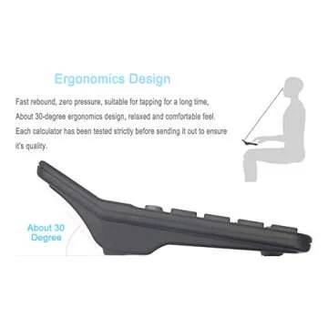 BESTWYA Dual Power Handheld Desk Calculator - Large Display