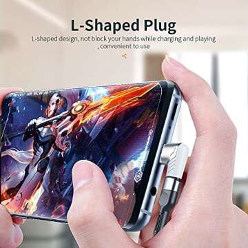 HIEbee Magnetic USB C Adapter,Right Angle Magnetic USB C to USB Type C Connector with PD 120W Fast Charge&480Mbps Data Transfer Compatible with MacBook Pro/Air and More Type C Smartphone,Laptop