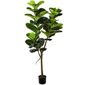 Realistic 5 Feet Artificial Fiddle Leaf Fig Tree for Decor