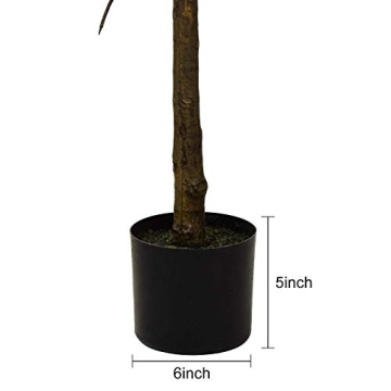 Realistic 5 Feet Artificial Fiddle Leaf Fig Tree for Decor