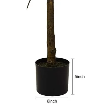 Realistic 5 Feet Artificial Fiddle Leaf Fig Tree for Decor