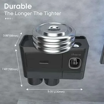 iHave Toothbrush Holders for Bathrooms, 2 Cups Toothbrush Holder Wall Mounted with Toothpaste Dispenser - Large Capacity Tray, Cosmetic Drawer - Tooth Brushing Holder & Bathroom Accessories