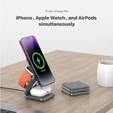 ADAM elements Magnetic Wireless Charger/Travel Charger – Mag 3 Magnetic 3in1 Foldable Travel Charg...
