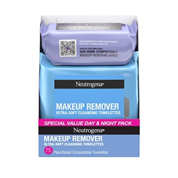 Neutrogena Day & Night Makeup Remover Wipes, 75 ct
