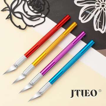 JTIEO 74 Pack Hobby Knife Set for Art and Crafting