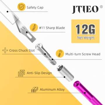 JTIEO 74 Pack Hobby Knife Set for Art and Crafting