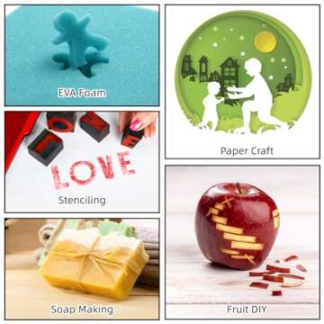 JTIEO 74 Pack Hobby Knife Set for Art and Crafting