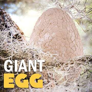 Dinonano Easter Jumbo Dinosaur Egg Toys for Kids - Dinosaur Toys STEM Toy Night Light Dinosaur Figures Easter Gift Box Cool Science Tool Kit for Toddler Girl Boy Ages 3 4 5 6 7 8 Years Old