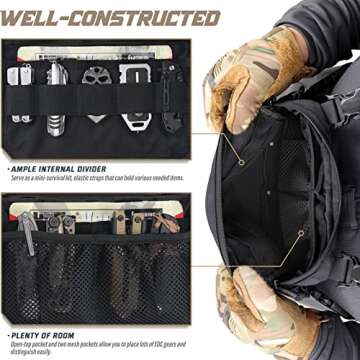 WYNEX Tactical Chest Rig Pack for Men, Running Chest Bag with Front Loop Airsoft Recon Chest Rigs for Hunting Outdoor EDC Combat Patch Included