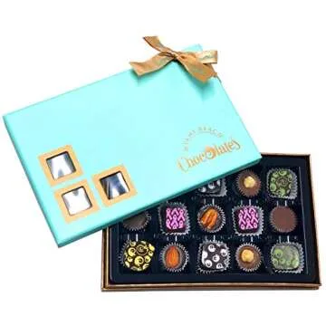 Gluten Free Vegan Dark Chocolate, Kosher Parve, with Gift Box, 15 Pieces