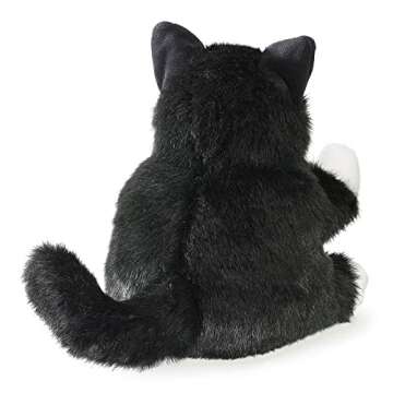 Folkmanis Tuxedo Kitten Hand Puppet, Black; White