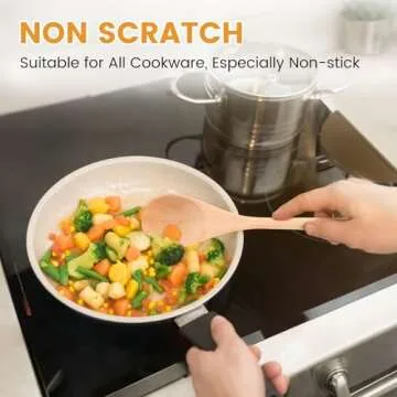 HANSGO Wooden Cooking Mixing Spoons Set of 6