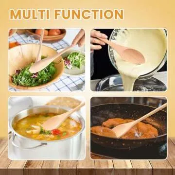 HANSGO Wooden Cooking Mixing Spoons Set of 6
