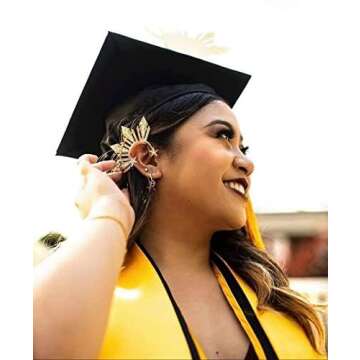 Gold Three Star & the Sun Ear Cuff Inspired by Ms. Universe 2018