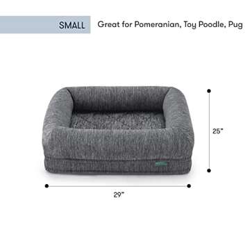 Newton Orthopedic Pet Bed - Washable Dog Bed for Small Dogs, Puppy Bed, Crate Bed, with Removable & Breathable Dog Bed Cover, Comfy & Durable Dog Bed for Small to Large Dogs, Dog Essentials, Small