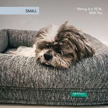 Newton Orthopedic Pet Bed - Washable Dog Bed for Small Dogs, Puppy Bed, Crate Bed, with Removable & Breathable Dog Bed Cover, Comfy & Durable Dog Bed for Small to Large Dogs, Dog Essentials, Small