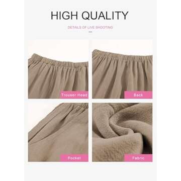 Dokotoo Womens Summer Beach Ladies Ruffle Hem Linen Elastic Waist Solid Casual Loose Shorts Pants with Pockets Khaki Small