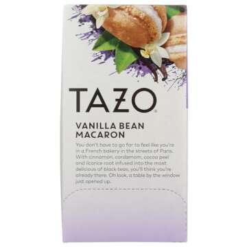 Tazo Dessert Delights Vanilla Bean Macaron Black Tea Flavored 2 Boxes