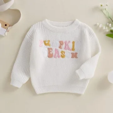 Soft Toddler Knit Pumpkin Sweater for Fall Fun