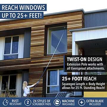 EVERSPROUT 7-to-18 Foot Extension Pole Kit with Accessories