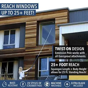 EVERSPROUT 7-to-18 Foot Extension Pole Kit with Accessories