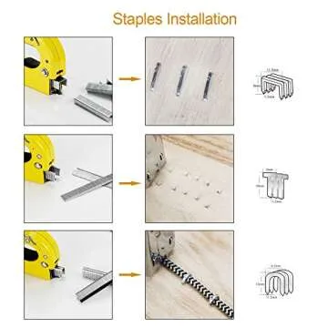 Staple Gun, 3 in 1 Manual Nail Gun with 600 Staples - Heavy Duty Gun for Upholstery, Fixing Material, Decoration, Carpentry, Furniture