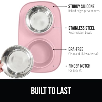 Versatile Waterproof Silicone Dog & Cat Bowls Set