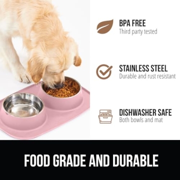 Versatile Waterproof Silicone Dog & Cat Bowls Set
