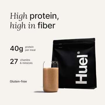 Huel Black Edition | Vanilla 40g Vegan Protein Powder | Nutritionally Complete Meal | 27 Vitamins an...