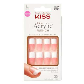 Kiss Salon Acrylic French Kit Team Player Long (2 Pack)