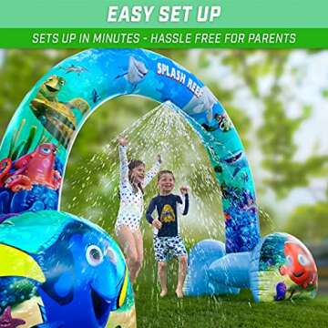 GoFloats Disney Inflatable Arch Sprinkler for Kids