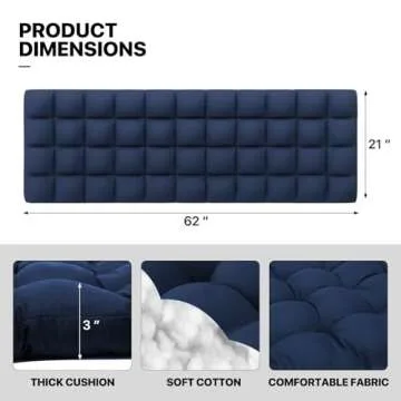 MoNiBloom Stable Folding Chair Outdoor Lounge Chair Beach Pool Lawn Recliner Sunbathing Chair, with Detachable Soft Cushion, Pillow and Side Tray, 330lbs Capacity Blue