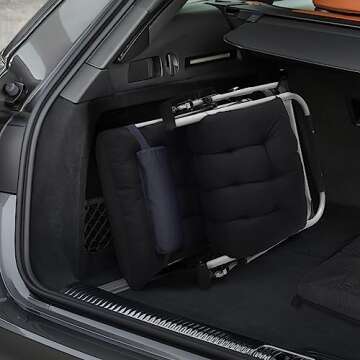 MoNiBloom Stable Folding Chair Outdoor Lounge Chair Beach Pool Lawn Recliner Sunbathing Chair, with Detachable Soft Cushion, Pillow and Side Tray, 330lbs Capacity Blue