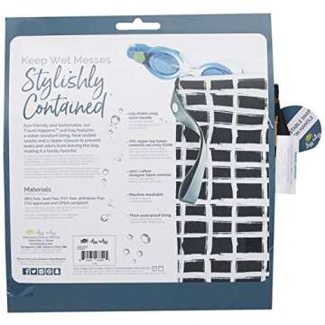 Itzy Ritzy Sealed Wet Bag with Handle – Wet Bag for Travel, Swimsuits, Cloth Diapers, Gym Clothes & Toiletries - Washable & Reusable with Water Resistant Lining - Measures 11” x 14” (Leopard)