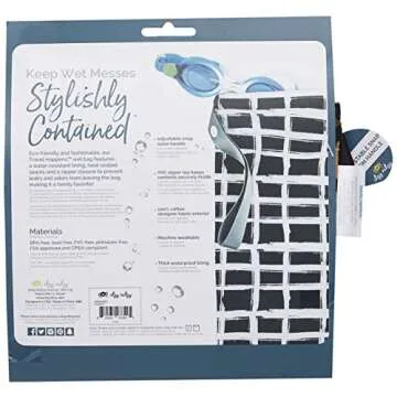 Itzy Ritzy Sealed Wet Bag with Handle – Wet Bag for Travel, Swimsuits, Cloth Diapers, Gym Clothes & Toiletries - Washable & Reusable with Water Resistant Lining - Measures 11” x 14” (Leopard)