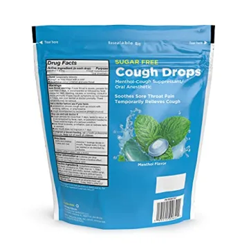 Amazon Basic Care Sugar Free Menthol Cough Drops 140 Count
