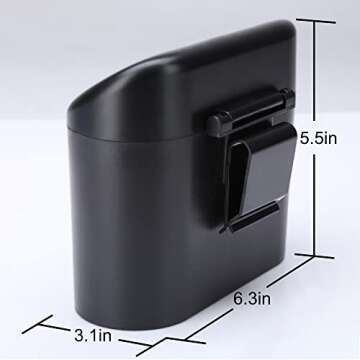 SINSEN Garbage Can, Car Trash Bin Mini Trashcan, Vehicle Waste Holder with Lid, Interior Automotive Accessories, Car Essentials Dustbin, Organizer for Auto and Chuck