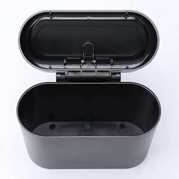 SINSEN Garbage Can, Car Trash Bin Mini Trashcan, Vehicle Waste Holder with Lid, Interior Automotive Accessories, Car Essentials Dustbin, Organizer for Auto and Chuck