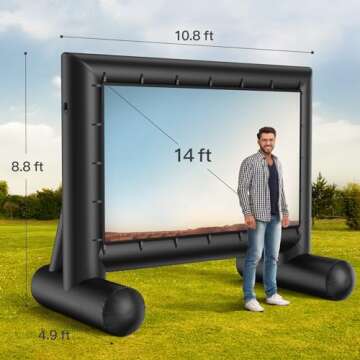Amada 14 Feet Outdoor Inflatable Movie Screen for Fun